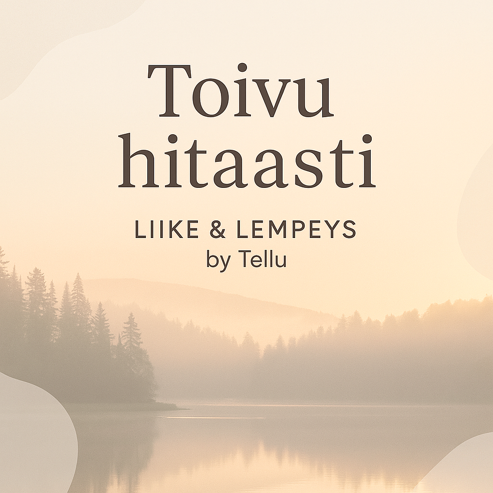 Toivu hitaasti-verkkokurssi burnoutista palautumiseen by Lempeä Voima by Tellu